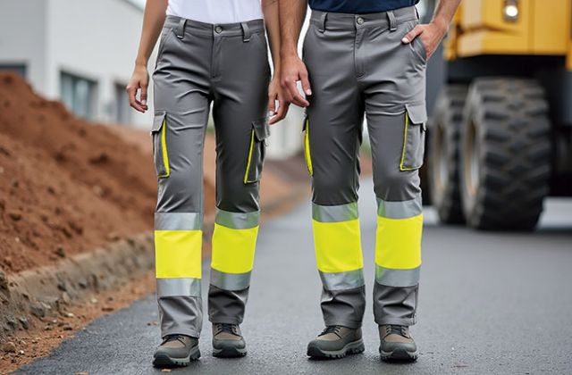 PANTALON LARGO MULTIBOLSILLOS BICOLOR AV FACTORY