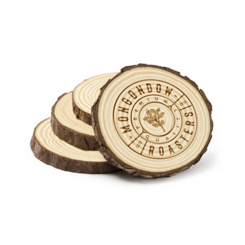 POSAVASOS MADERA NATURAL PINEA X4